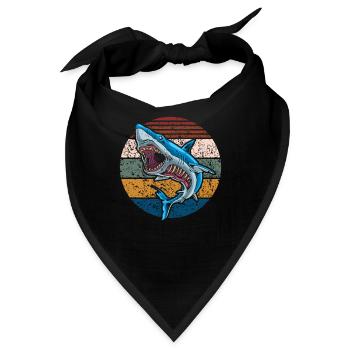 Hai Zombie Halloween Skelett Schädel Rippe Käfig - Bandana - Schwarz - Vorne