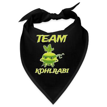 Kohlrabi Superheld Design Spruch - Bandana - Schwarz - Vorne