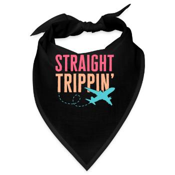 Straight Trippin Shirt, Urlaubsmodus lustig - Bandana - Schwarz - Vorne
