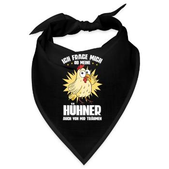 Huhn Hühner - Bandana - Schwarz - Vorne