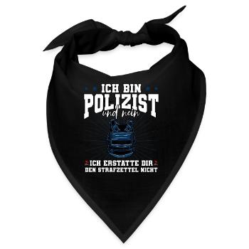 Ich Bin Polizist Polizei - Bandana - Schwarz - Vorne