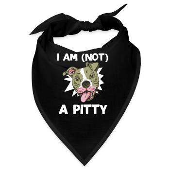 American Staffordshire Terrier Pitty Rassehund - Bandana - Schwarz - Vorne