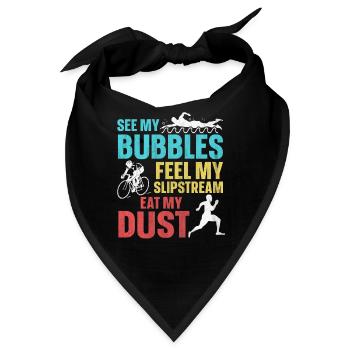 Lustiger Triathlon Spruch - Bandana - Schwarz - Vorne