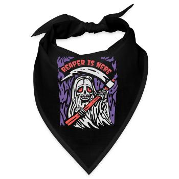 Halloween Reaper Sense Grusel Sensenmann - Bandana - Schwarz - Vorne