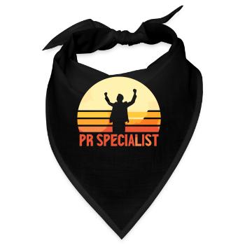 PR Spezialist Public Relations Job Beruf - Bandana - Schwarz - Vorne