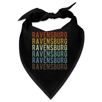 Ravensburg Stadt Retro Vintage - Bandana - Schwarz - Vorne