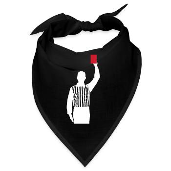 Schiedsrichter rote Karte Schiri Foul - Bandana - Schwarz - Vorne