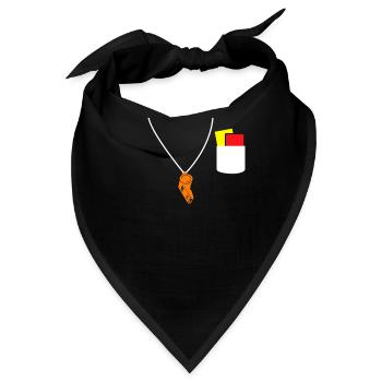 Schiedsrichter Pfeife gelbe Karte rote Karte - Bandana - Schwarz - Vorne