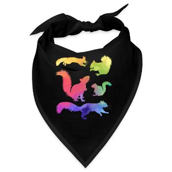 Lustige Eichhörnchen, niedlicher - Bandana - Schwarz - Vorne