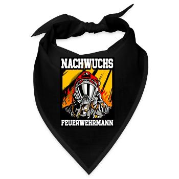 Nachwuchs Feuerwehr Feuerwehrmann - Bandana - Schwarz - Vorne