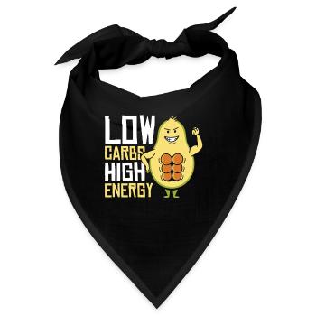Keto-Diätassistent Low Carb Lebensmittel - Bandana - Schwarz - Vorne