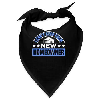 Hausbesitzer Eigentümer Geschenk Hauseigentümer - Bandana - Schwarz - Vorne