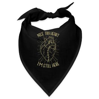 Herzinfarkt Chirurgie Am Offenen Herzen - Bandana - Schwarz - Vorne
