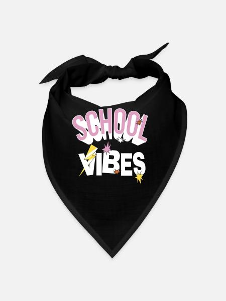 School Vibe Teacher Student Study Quote Gift - Bandana - black - Front