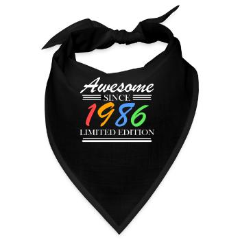 1986 - Jahrgang 1986 - Fantastisch seit 1986 - Bandana - Schwarz - Vorne