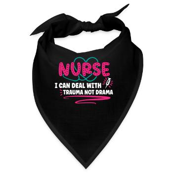 Krankenschwester Krankenpflege Klinik Sanitäter - Bandana - Schwarz - Vorne
