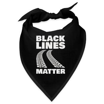 Black Lines Matter Für Alle Muscle-car-liebhaber - Bandana - Schwarz - Vorne