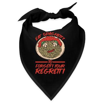 Eat Spaghetti To Forgetti Your Regretti 5 - Bandana - Schwarz - Vorne