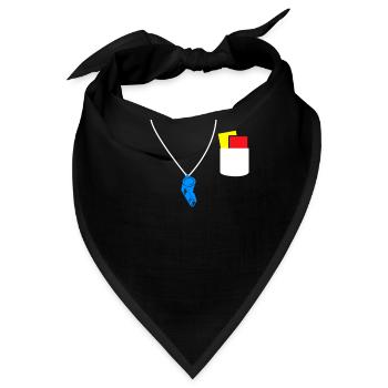 Schiedsrichter Pfeife gelbe Karte rote Karte - Bandana - Schwarz - Vorne