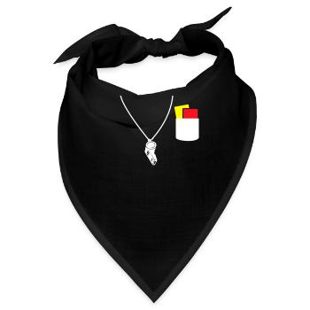 Schiedsrichter Pfeife gelbe Karte rote Karte - Bandana - Schwarz - Vorne