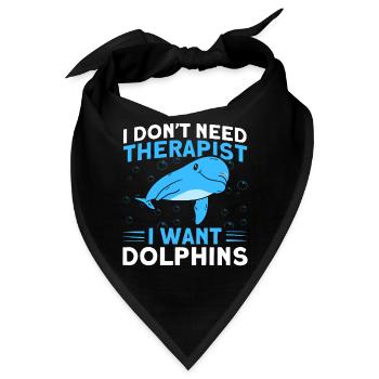 Delfin Delfin Liebhaber Tier Delfine Geschenk - Bandana - Schwarz - Vorne