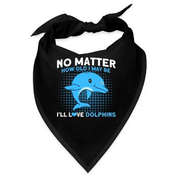 Delfin Delfin Liebhaber Tier Delfine Geschenk - Bandana - Schwarz - Vorne
