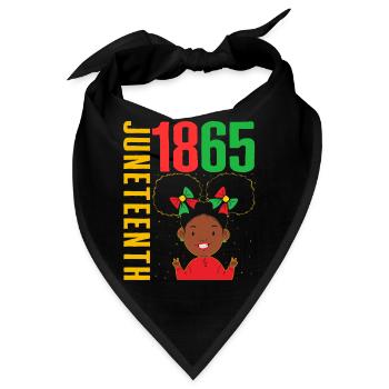 Juneteenth 1865 Hemd, Afroamerikaner, BLM, - Bandana - Schwarz - Vorne