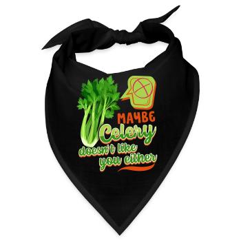 Sellerie, lustiger Spruch, Celery-Doesn't-Like-You - Bandana - Schwarz - Vorne