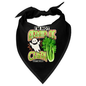 Sellerie, lustiger Spruch I'm-Not-Afraid-Of-Celery - Bandana - Schwarz - Vorne