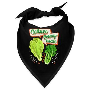 Sellerie, Salat lustiger Spruch, Pun - Bandana - Schwarz - Vorne