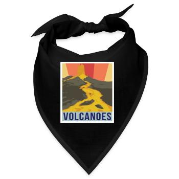 Nationalpark Souvenir Vulkan Insel Vulkane Hawaii - Bandana - Schwarz - Vorne