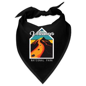Vulkan Nationalpark Insel Hawaii Vulkan Souvenir - Bandana - Schwarz - Vorne