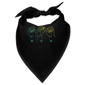 Amerikanische Gebärdensprache Mama - Bandana - Schwarz - Vorne