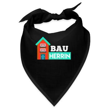 Bauherrin Eigenheim Hausbauer - Bandana - Schwarz - Vorne