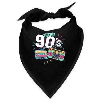 90er Jahre 90s - Bandana - Schwarz - Vorne