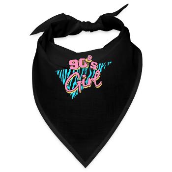 90er Jahre 90s Girl - Bandana - Schwarz - Vorne