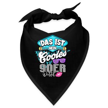 90er Jahre - Bandana - Schwarz - Vorne