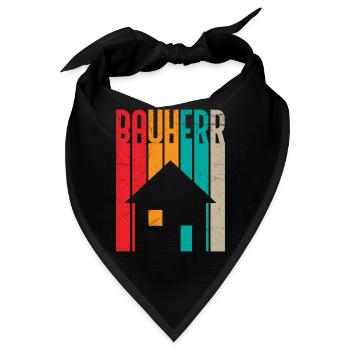 Richtfest Eigenheim Bauherr - Bandana - Schwarz - Vorne