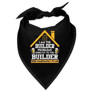 Ich bin der Bauherr Bier direkt zu mir - Bandana - Schwarz - Vorne