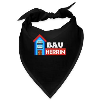 Bauherrin Eigenheim Hausbauer - Bandana - Schwarz - Vorne