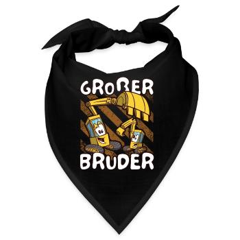 Großer Bruder mit Bagger für stolze große Brüder - Bandana - Schwarz - Vorne