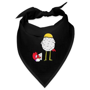Huhn Baustelle Schutzhelm Ariss Unternehmer Job - Bandana - Schwarz - Vorne