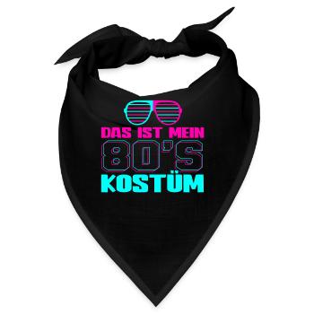 80er Jahre Das Ist Mein 80er Kostüm - Bandana - Schwarz - Vorne