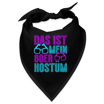 80er Jahre Das Ist Mein 80er Kostüm - Bandana - Schwarz - Vorne