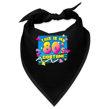 80er Jahre Das Ist Mein 80er Kostüm - Bandana - Schwarz - Vorne