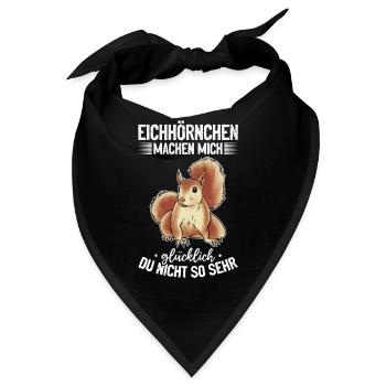 Eichhörnchen machen mich glücklich - Eichhörnchen - Bandana - Schwarz - Vorne