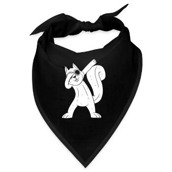 Eichhörnchen DabbingSquirrel Lustiges - Bandana - Schwarz - Vorne