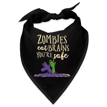 Halloween Zombie Untoter Leiche Kreatur Tot Kostüm - Bandana - Schwarz - Vorne