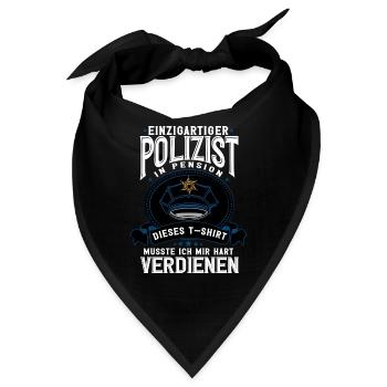 Polizist Polizei Rente Pension - Bandana - Schwarz - Vorne