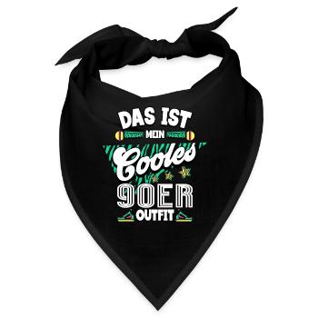 90er Jahre - Bandana - Schwarz - Vorne